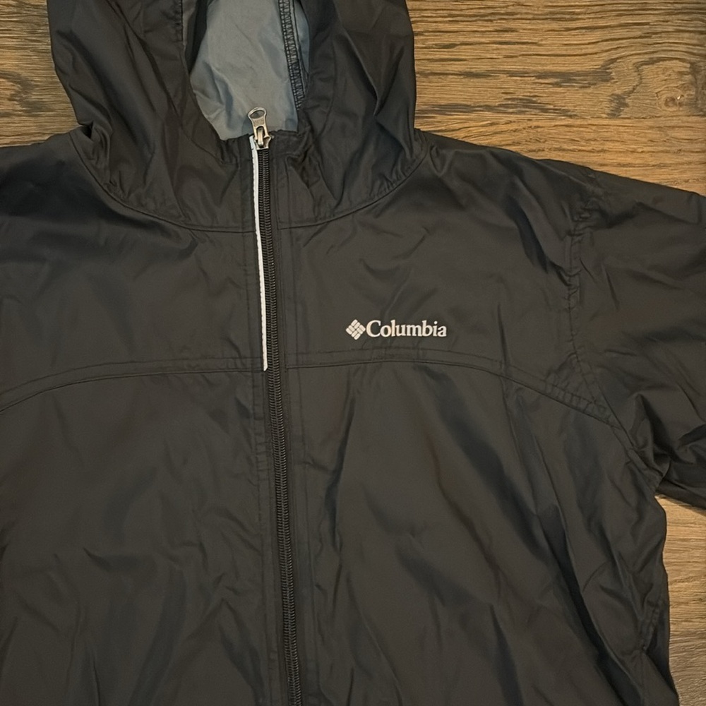 Columbia Rain Black Hooded Jacket and Pants Set